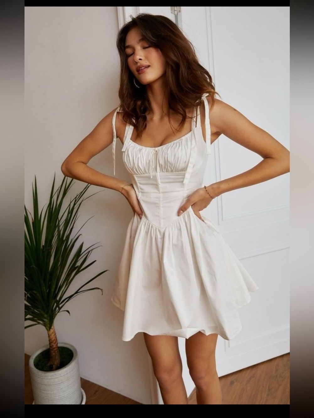 For love & lemons Jessie white corset mini dress - Picture 2 of 9